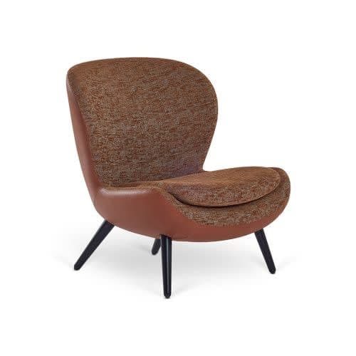 Brown leather lounge chair brown edition - Image 1