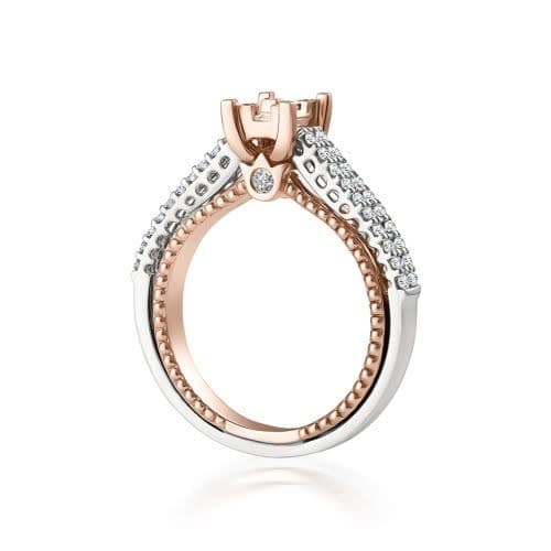 Rose gold diamond ring in premium edition - Image 1